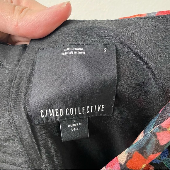 C/MEO Collective And Ever More Floral Puff Sleeve Ruched Mini Dress Size Small - Picture 3 of 12